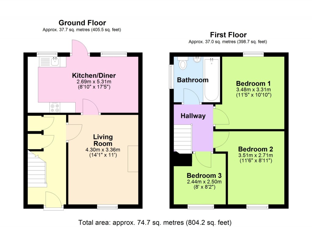Floorplans For Three bedroom family home in a good location.