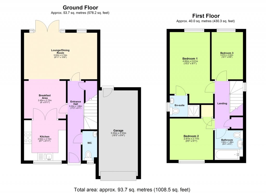 Floorplans For Medwick Mews, Hemel Hempstead, Hertfordshire